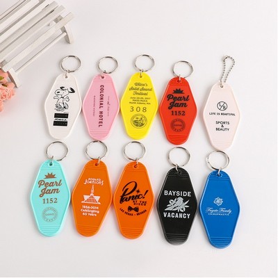 Vintage Style Motel Keychains, Key tag