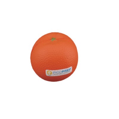 Orange Shaped Stress Ball w/Logo