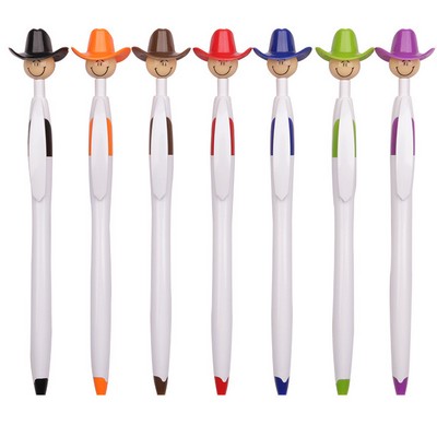 Novelty Cowboy Hat Smiley Ballpoint Pen