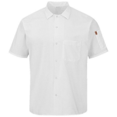 Red Kap™ Men's Short Sleeve Cook Shirt w/OilBlok & MIMIX™ - White