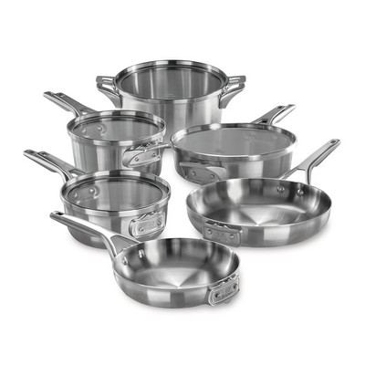 Calphalon Premier Space Saving 10pc Stainless Steel Cookware