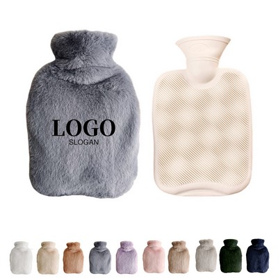 Hot Water Bottle With Plush Cover