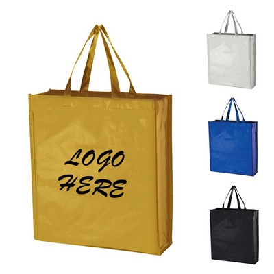 Metallic Non-Woven Shopper Tote Bag