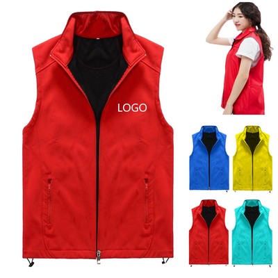 Fleece Lined Soft Shell Jacket Vests