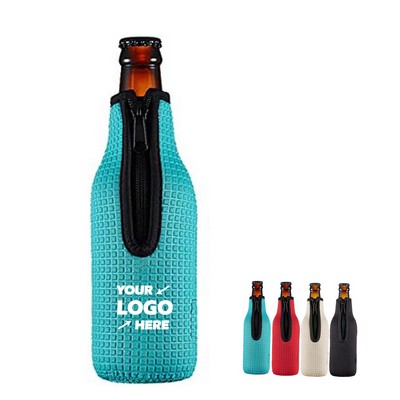 12oz Beer Bottle Sleeve With Zipper