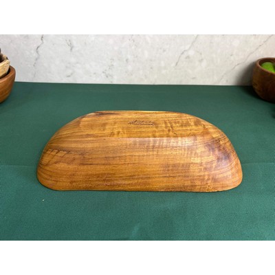 Medium Salvaged Teak Live Edge Oval Bowl