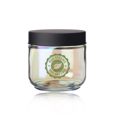 Luminous 23 oz. Iridescent Glass Storage Jars