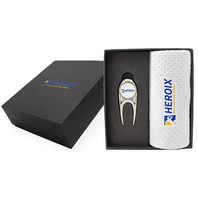 Scotsman Divot Tool & Dormie Towel Mini Presentation Box