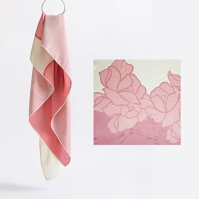 70cm Imprinted Silk Square Scarf Ladies Mulberry Silk Scarves