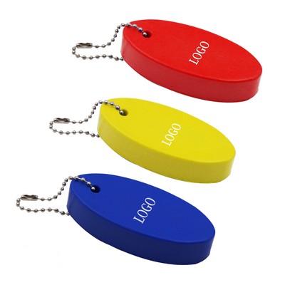 Oval Shaped Foam Floating Keychain