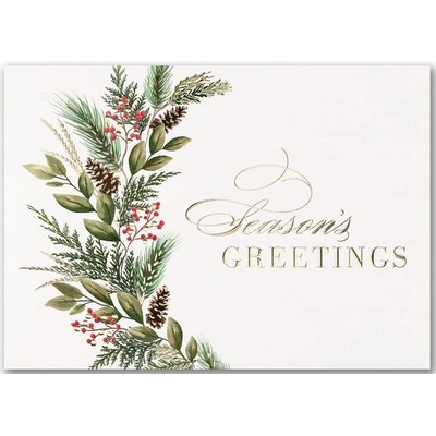 Simple Greenery Holiday Card