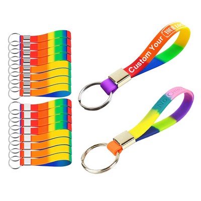 LGBT Rainbow Wristband Key Chain