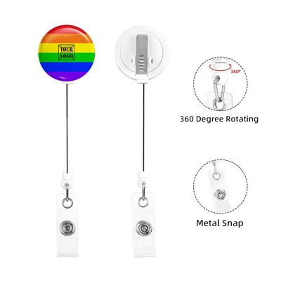 Custom Rainbow Badge Holder Reel