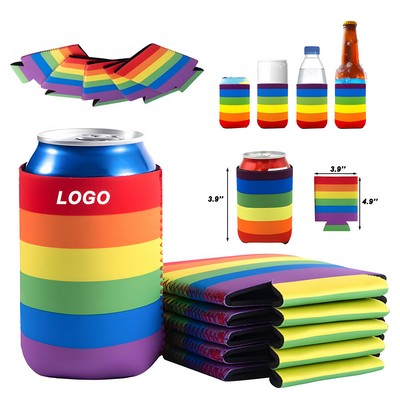 12 Oz. Pride Rainbow/Neoprene Can Cooler Sleeve