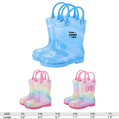 Toddler-Kids Waterproof Rain Boots