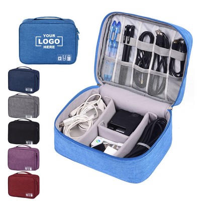 Waterproof Electronic Cable Organizer Bag Carrying Case