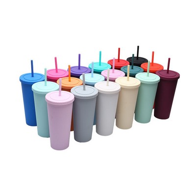 24oz Double Wall Plastic Tumbler