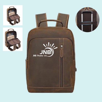 Authentic Leather Laptop Rucksack