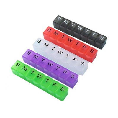 Weekly Pill Organizer With 7 Compartments