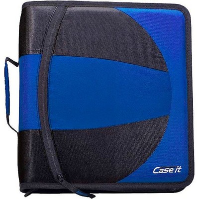 Case-It Dual Zipper Binders - Midnight Blue, 3 (Case of 6)