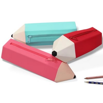 Pencil Shaped Silicone Pencil Case