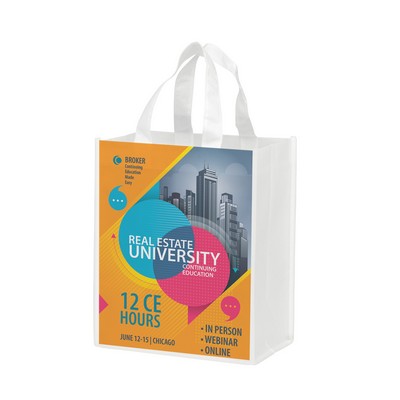 Sublimated PLA (Polylactic Acid) vegetable based 8 X 5 X 10 Tote Bag