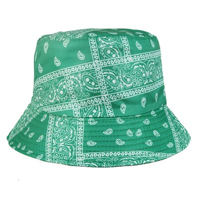 #58 Retro Flower Printed Bucket Hat Free Style Foldable Basin Hat