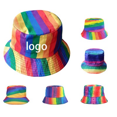 LGBT Pride Rainbow Polyester Unisex Bucket Hat