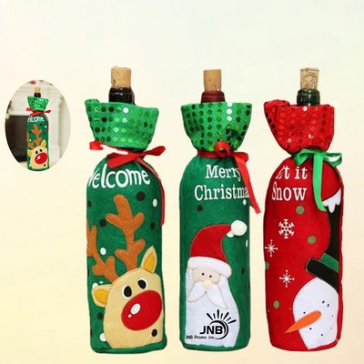 Festive Wine Bottle Gift Bag