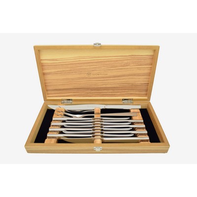 Wusthof 10 Piece Mignon Steak Knife Set in Olivewood Presentation Box