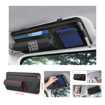 12.2" x 6.3" Car Sun Visor Organizer Pocket