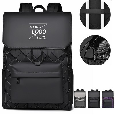 Men's PU Leather Backpack for 16.5 Inch Laptop