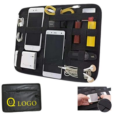 Travel Electronics Elastic Organizer Board Bag