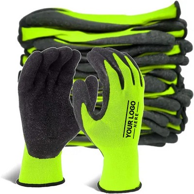 Latex Rubber Hand Coated Safety Work Gloves