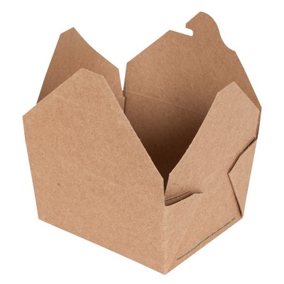 BioPlus TERRA #1 Compostable Paper Takeout Box - Kraft