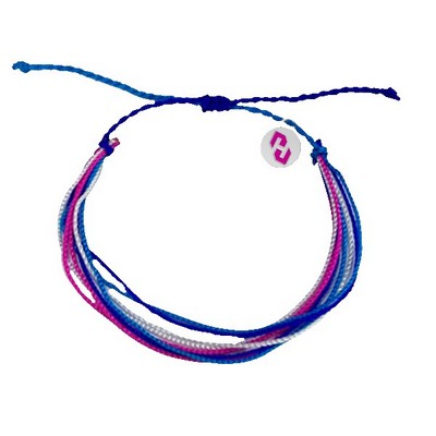 Multi String Bracelet with Logo Charm