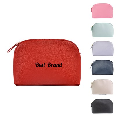 Portable Pu Leather Cosmetic Bag