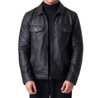 Midnight Edge Leather Jacket ( XS - 4XL )