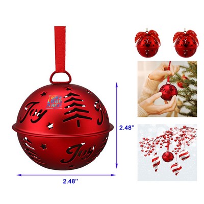 Christmas Joy Red Bell Metal Ornaments Jingle Bells for Crafts