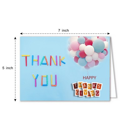 Color Balloons Folded Greeting Card