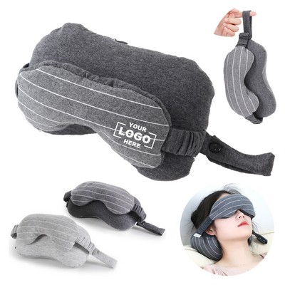 Travel Neck Pillow with Eye Mask Combo