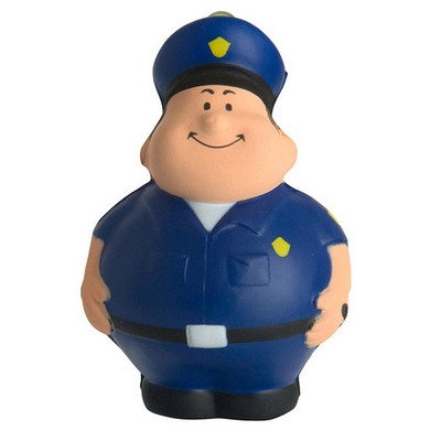 Squishy Policeman Figure Stress Ball Keychain