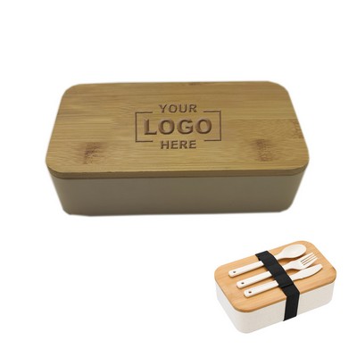 Eco-Friendly Bamboo Lunch Box with Utensil