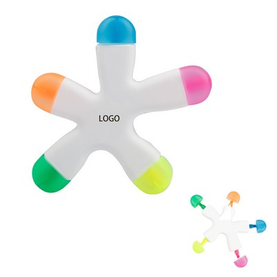 Creative Star-Shaped Multi-Color Highlighter