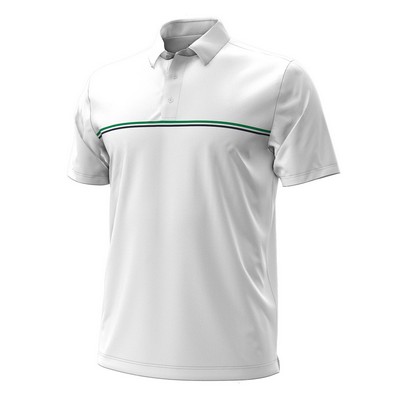 Under Armour® Drive Chest Stripe Golf Polo Shirt- White