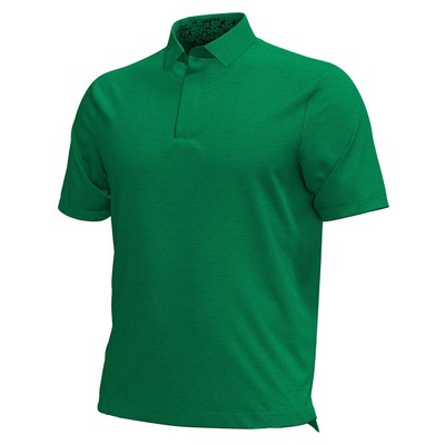 Under Armour® Aura Heather Golf Polo - Tidal Green