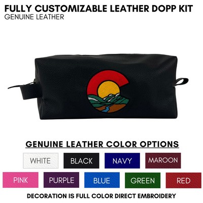 Fully Customizable Leather Dopp Kit