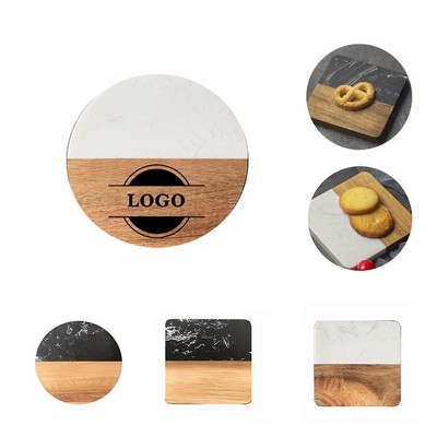 Wood and Marble Plate