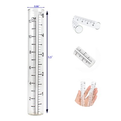 5 Inches Capacity Rain Gauge Glass Replacement Tube