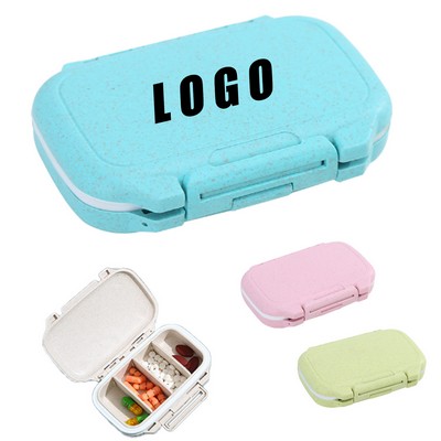 Mini Portable Four Compartment Organizer Capsule Pill Box